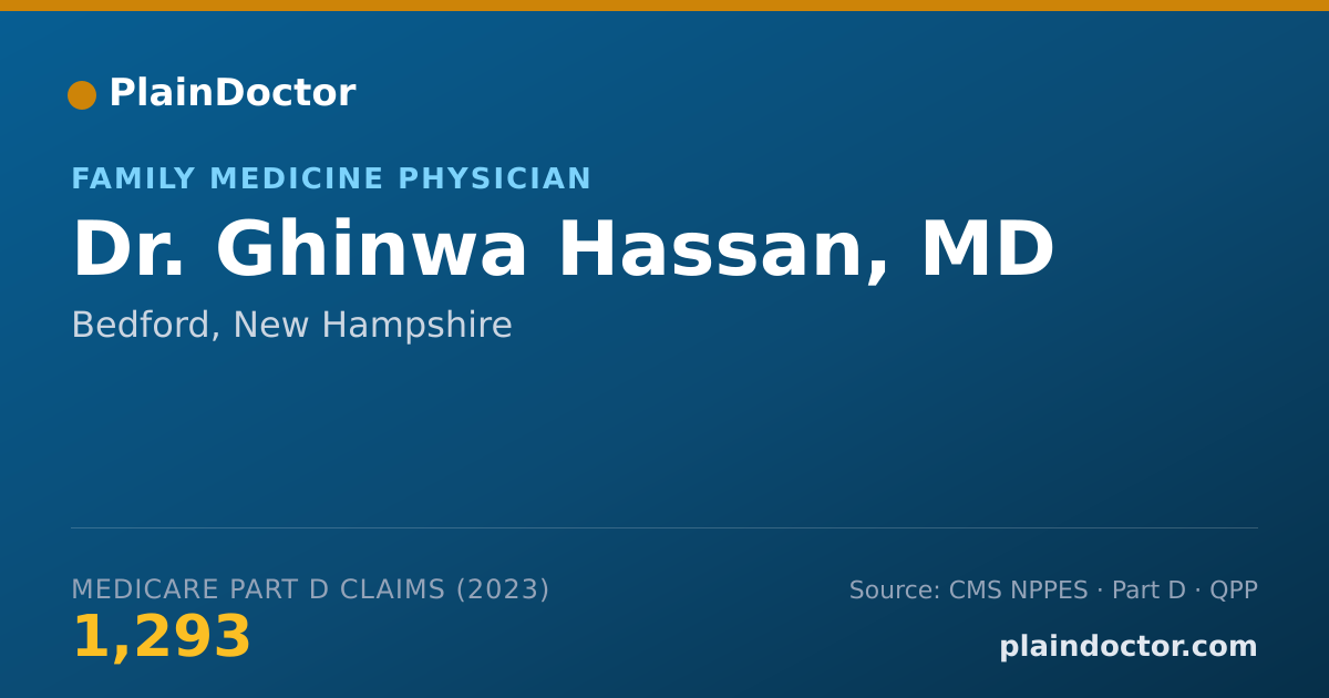 Shareable card for Ghinwa Hassan, MD - Family Medicine Physician, Bedford, NH