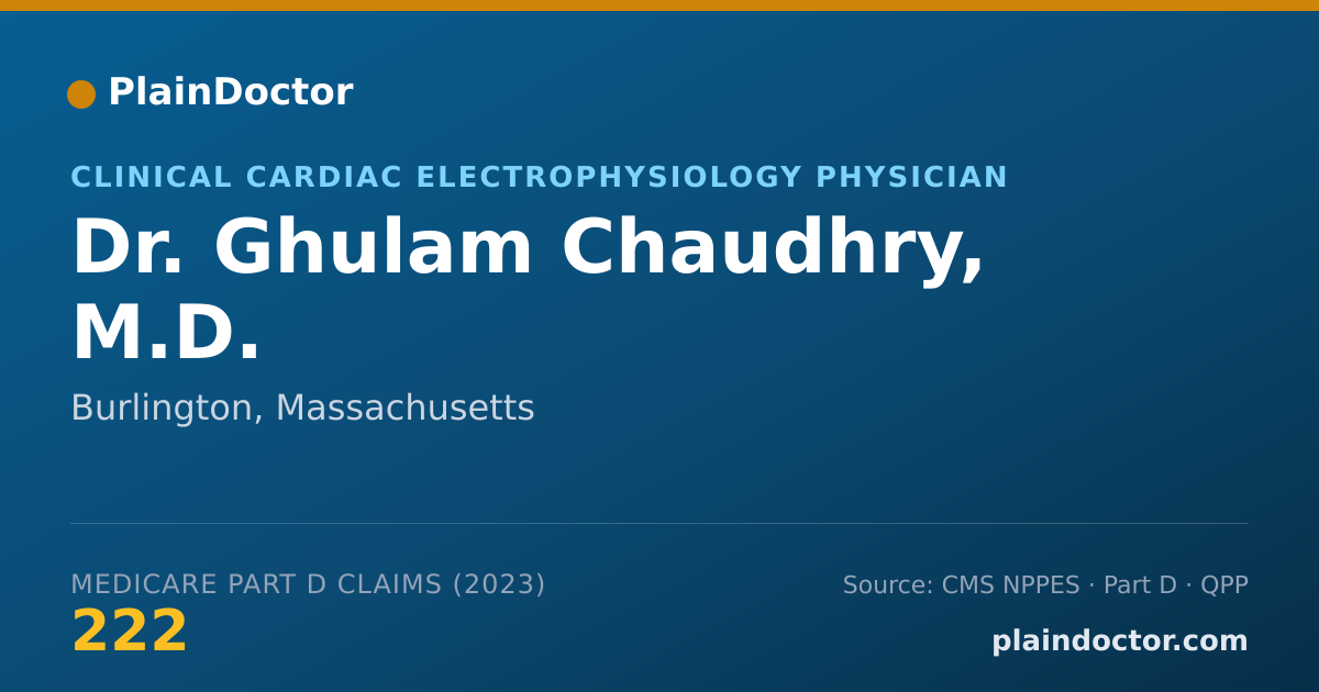Shareable card for Ghulam Chaudhry, M.D. - Clinical Cardiac Electrophysiology Physician, Burlington, MA