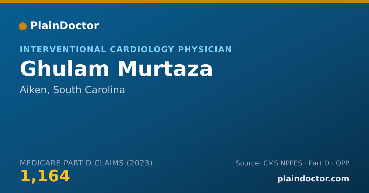 Shareable card for Ghulam Murtaza - Interventional Cardiology Physician, Aiken, SC