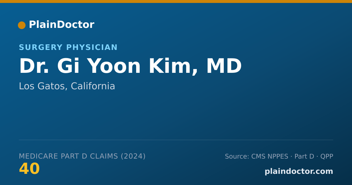 Shareable card for Gi Yoon Kim, MD - Surgery Physician, Los Gatos, CA