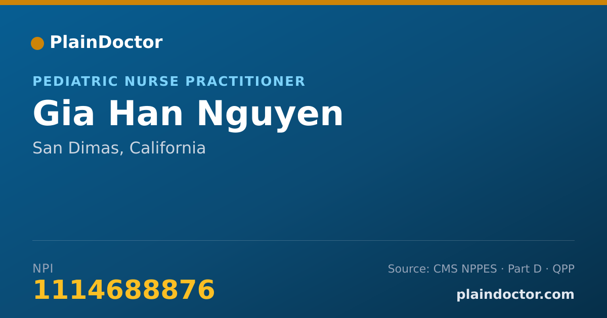 Shareable card for Gia Han Nguyen - Pediatric Nurse Practitioner, San Dimas, CA