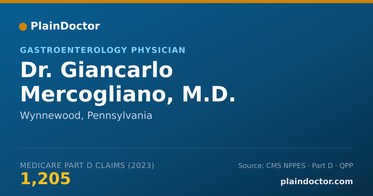 Shareable card for Giancarlo Mercogliano, M.D. - Gastroenterology Physician, Wynnewood, PA