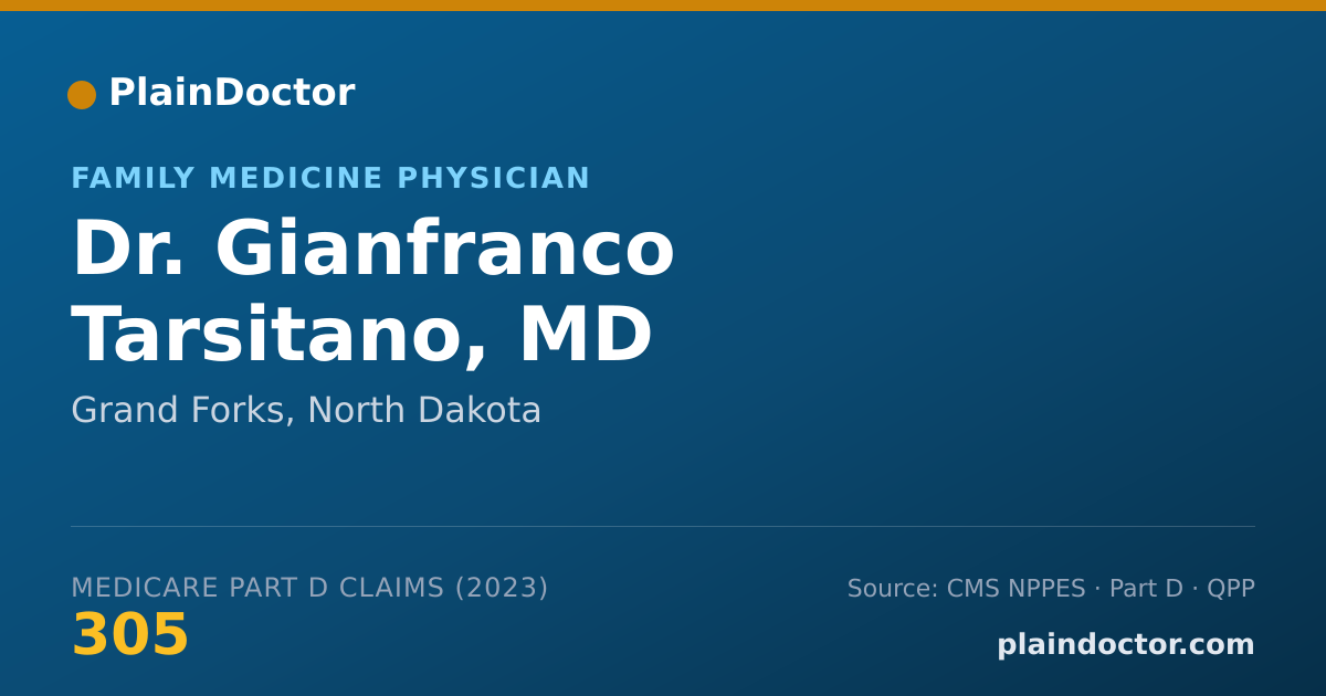 Shareable card for Gianfranco Tarsitano, MD - Family Medicine Physician, Grand Forks, ND