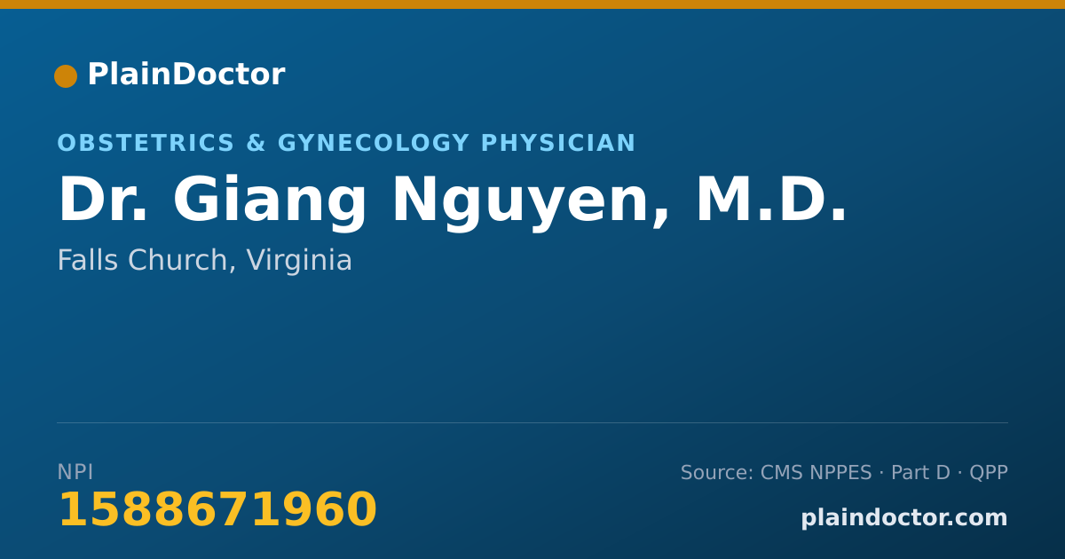 Shareable card for Giang Nguyen, M.D. - Obstetrics & Gynecology Physician, Falls Church, VA