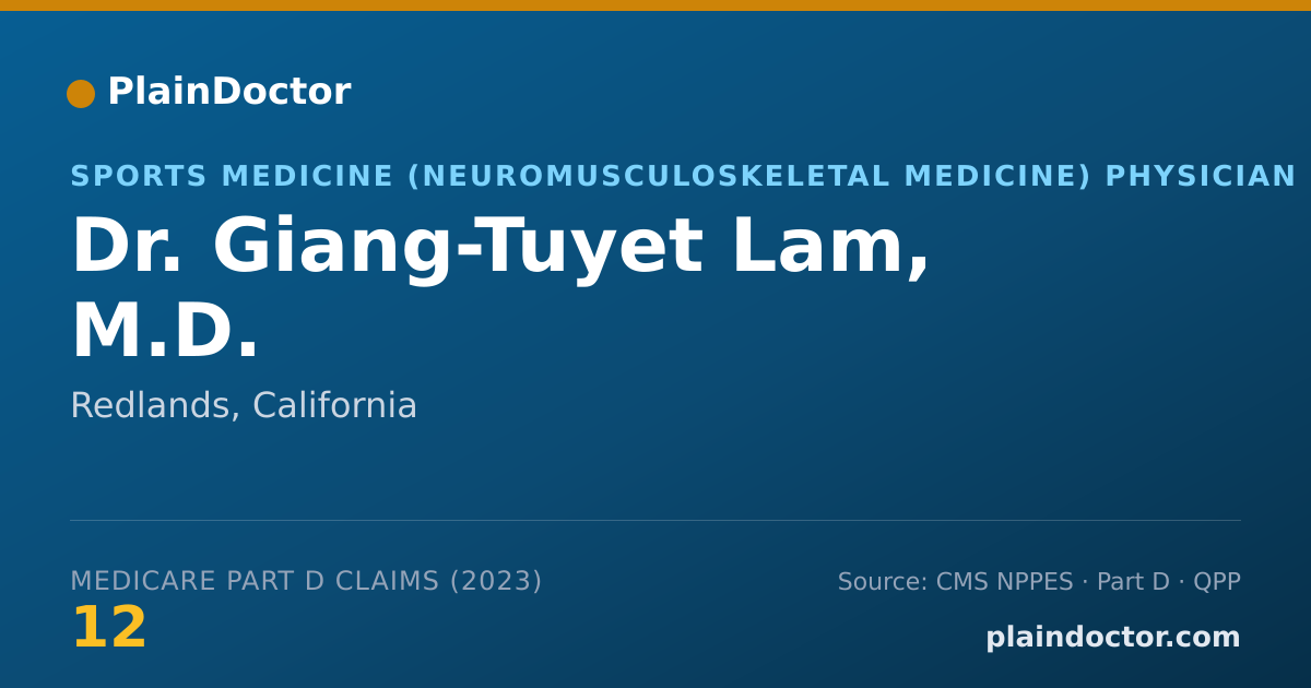 Shareable card for Giang-Tuyet Lam, M.D. - Sports Medicine (Neuromusculoskeletal Medicine) Physician, Redlands, CA