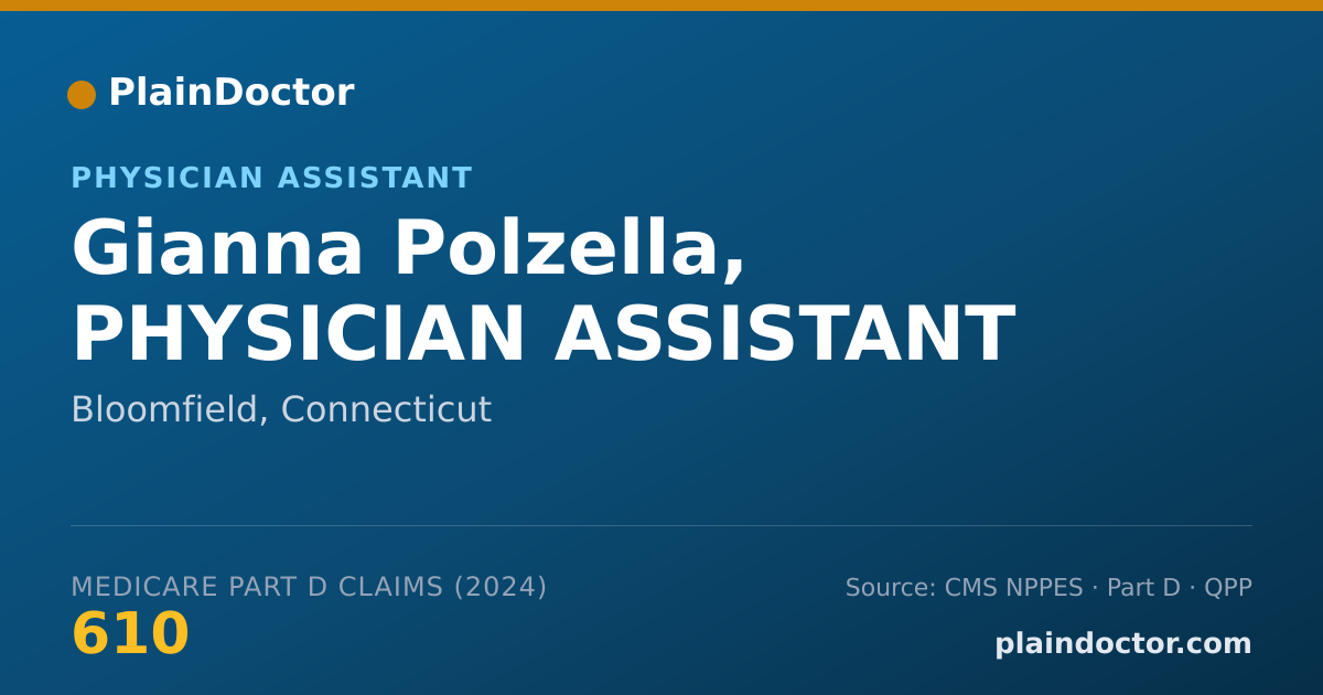 Shareable card for Gianna Polzella, PHYSICIAN ASSISTANT - Physician Assistant, Bloomfield, CT