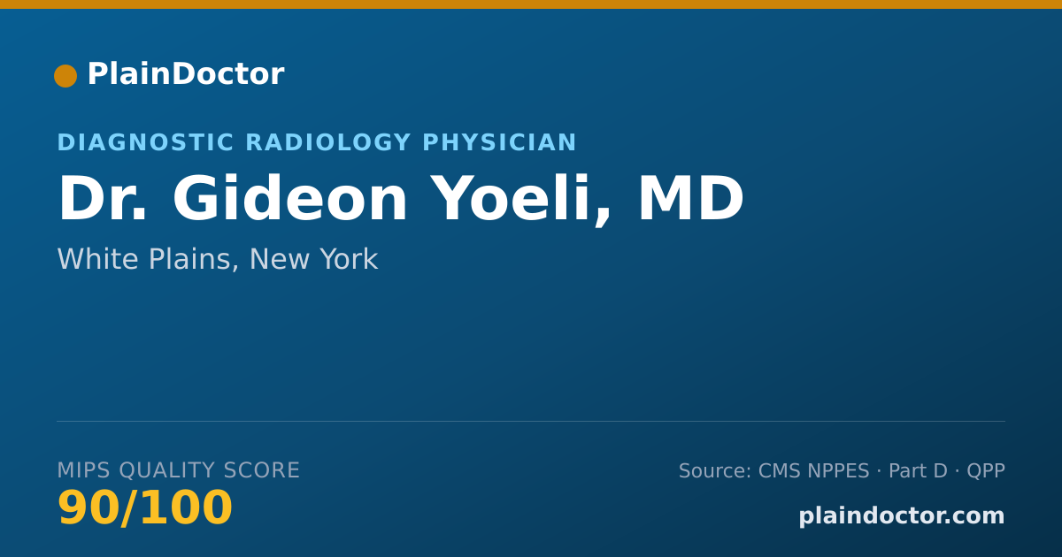 Shareable card for Gideon Yoeli, MD - Diagnostic Radiology Physician, White Plains, NY