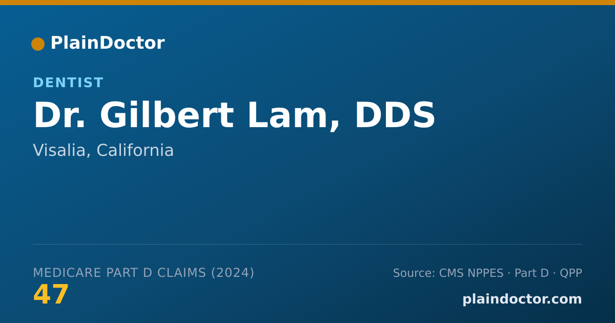 Shareable card for Gilbert Lam, DDS - Dentist, Visalia, CA