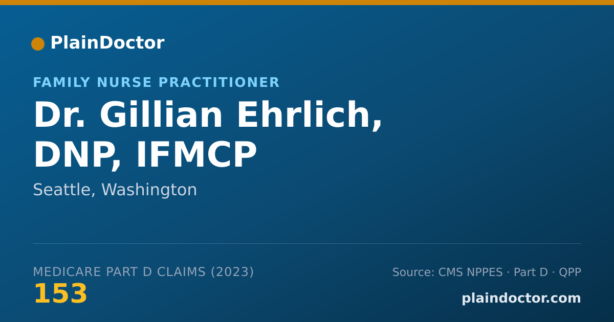 Shareable card for Gillian Ehrlich, DNP, IFMCP - Family Nurse Practitioner, Seattle, WA