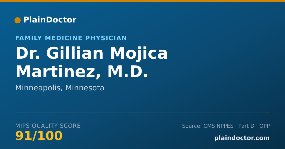 Shareable card for Gillian Mojica Martinez, M.D. - Family Medicine Physician, Minneapolis, MN