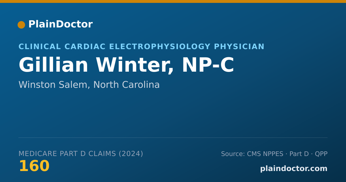 Shareable card for Gillian Winter, NP-C - Clinical Cardiac Electrophysiology Physician, Winston Salem, NC