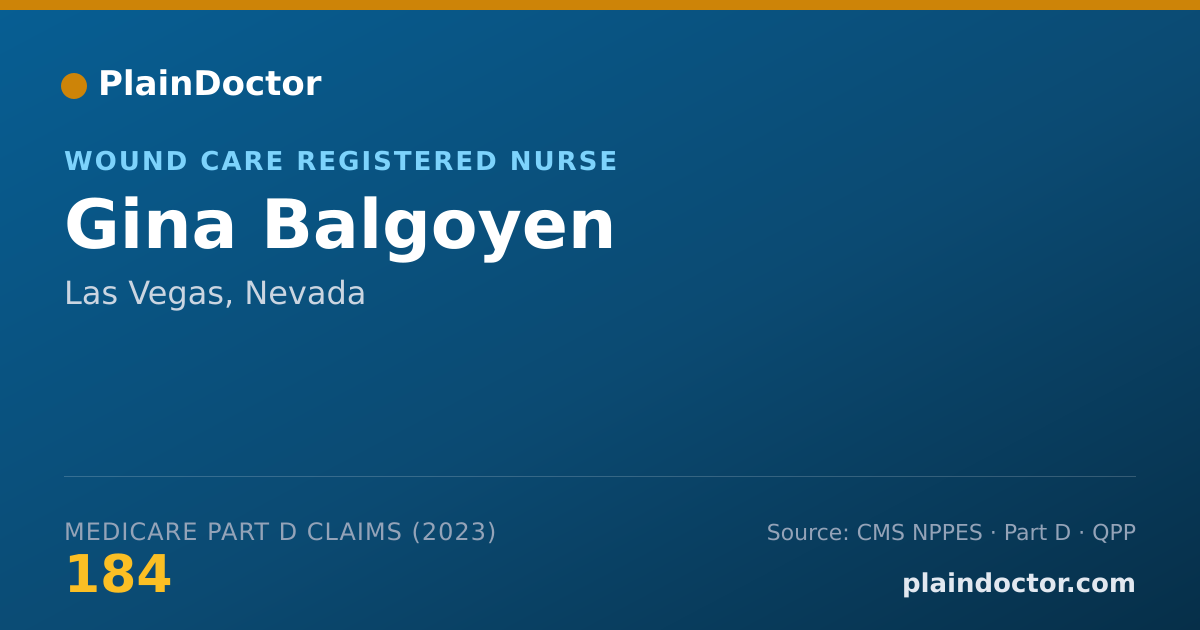 Shareable card for Gina Balgoyen - Wound Care Registered Nurse, Las Vegas, NV