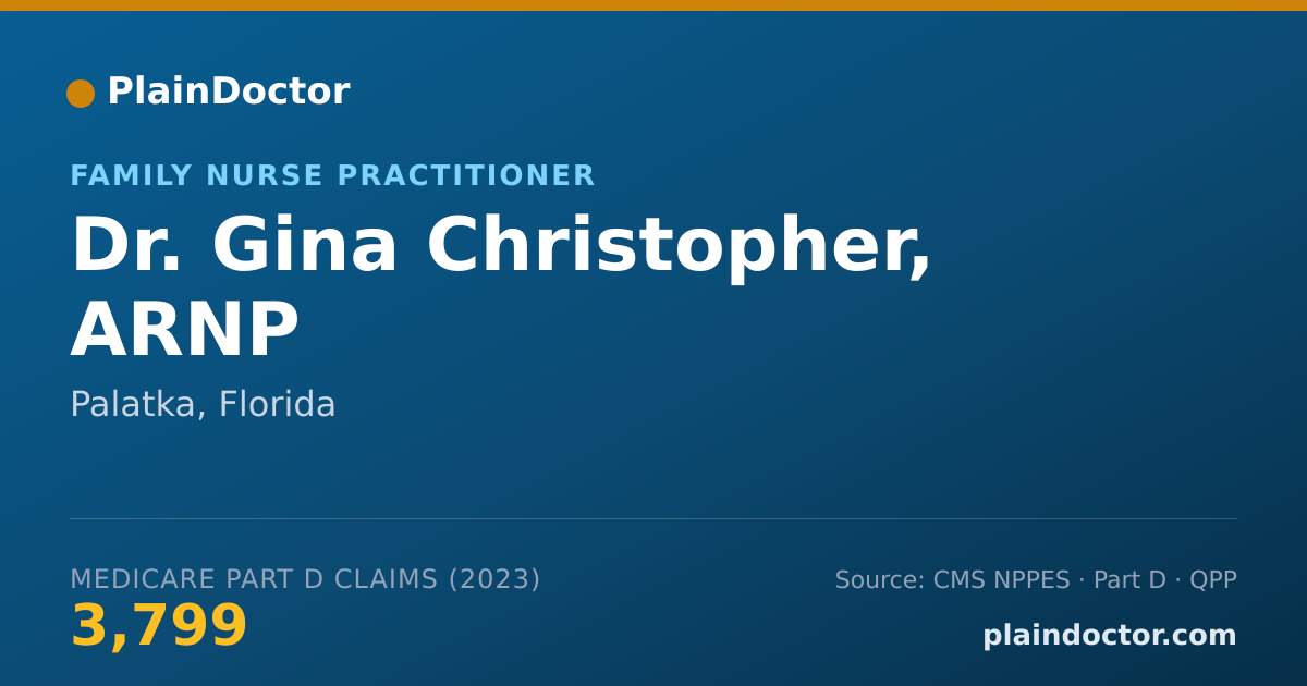 Shareable card for Gina Christopher, ARNP - Family Nurse Practitioner, Palatka, FL