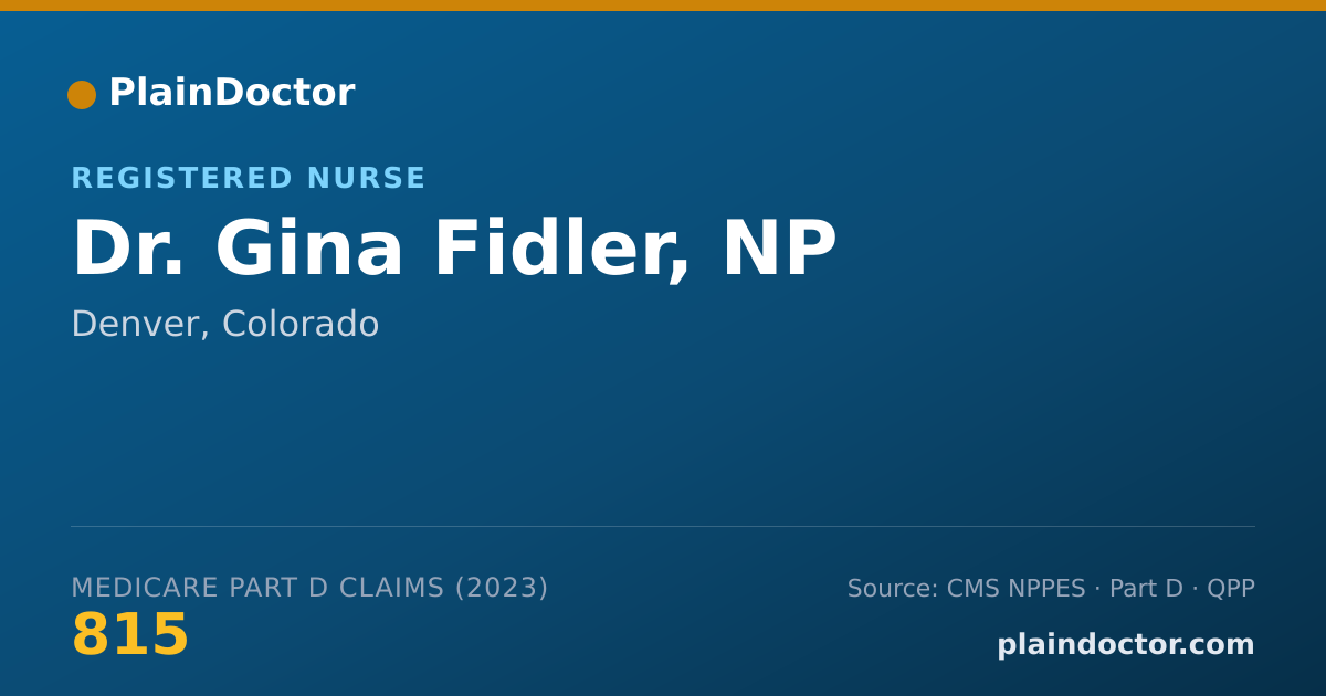 Shareable card for Gina Fidler, NP - Registered Nurse, Denver, CO