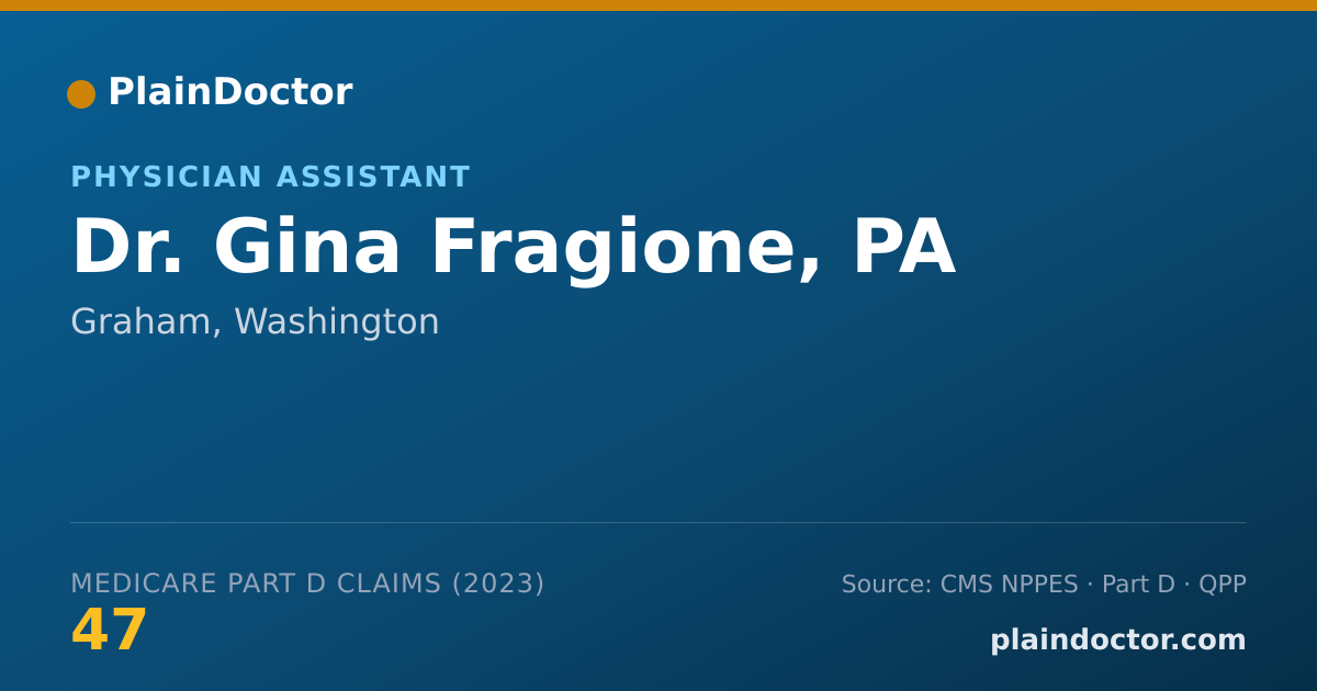 Shareable card for Gina Fragione, PA - Physician Assistant, Graham, WA
