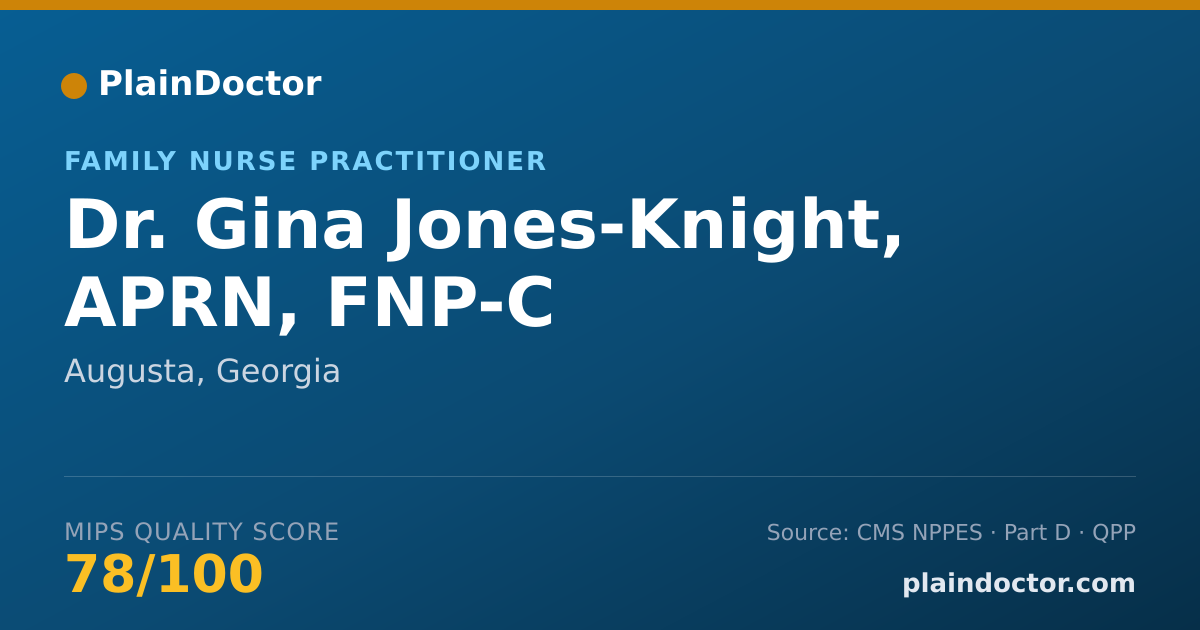 Shareable card for Gina Jones-Knight, APRN, FNP-C - Family Nurse Practitioner, Augusta, GA
