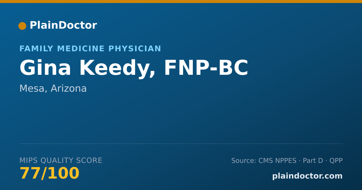 Shareable card for Gina Keedy, FNP-BC - Family Medicine Physician, Mesa, AZ