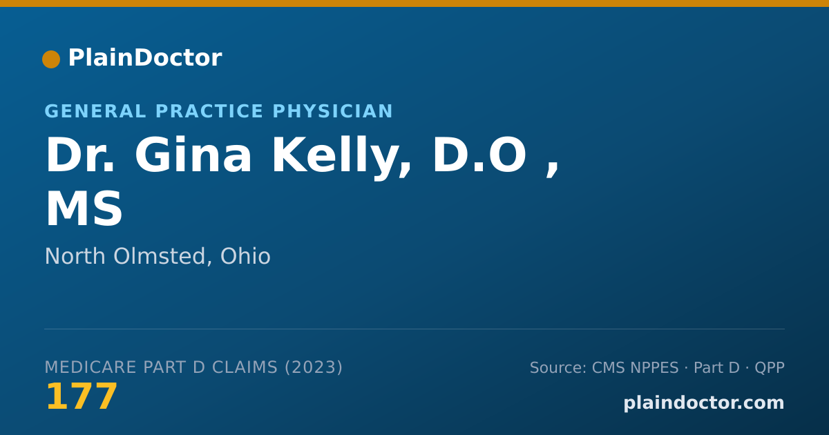 Shareable card for Gina Kelly, D.O , MS - General Practice Physician, North Olmsted, OH