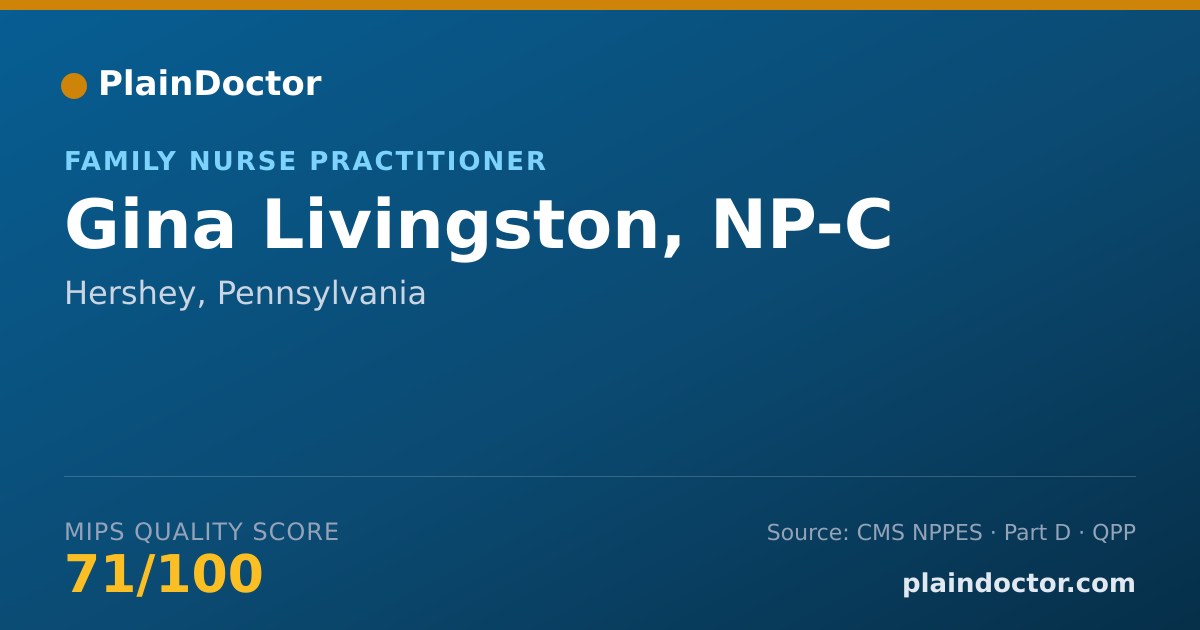 Shareable card for Gina Livingston, NP-C - Family Nurse Practitioner, Hershey, PA