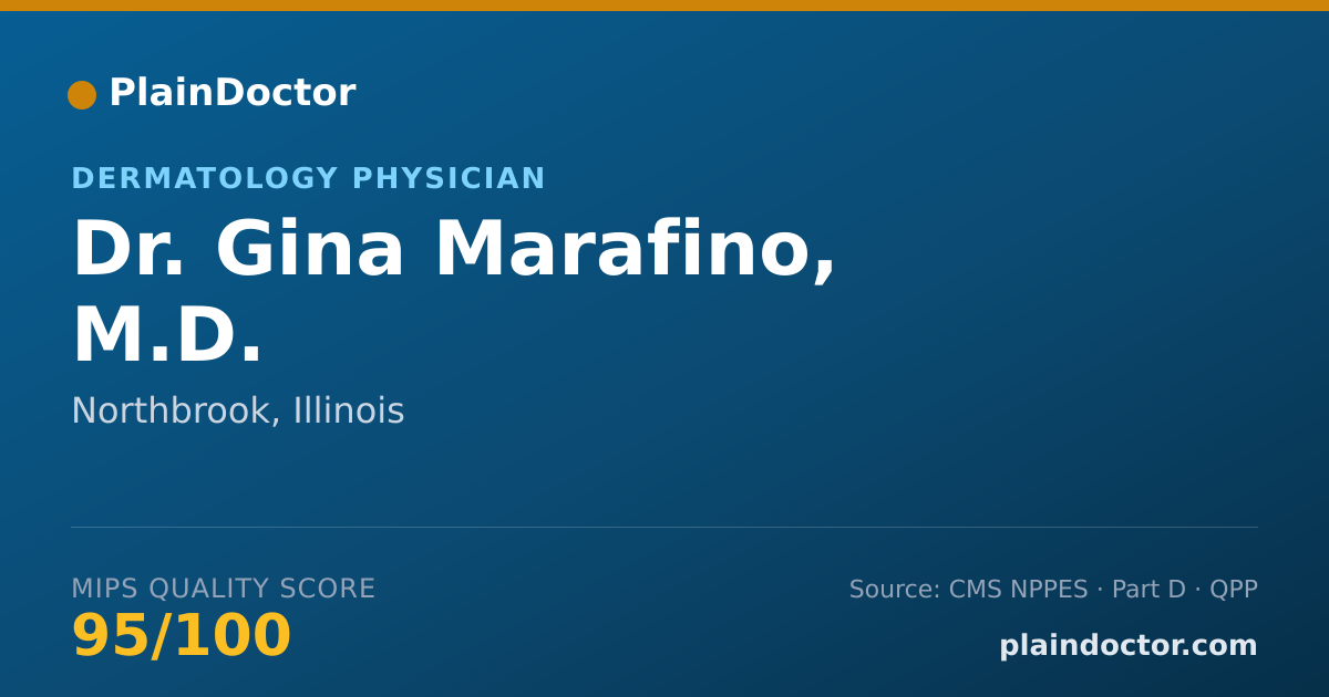 Shareable card for Gina Marafino, M.D. - Dermatology Physician, Northbrook, IL