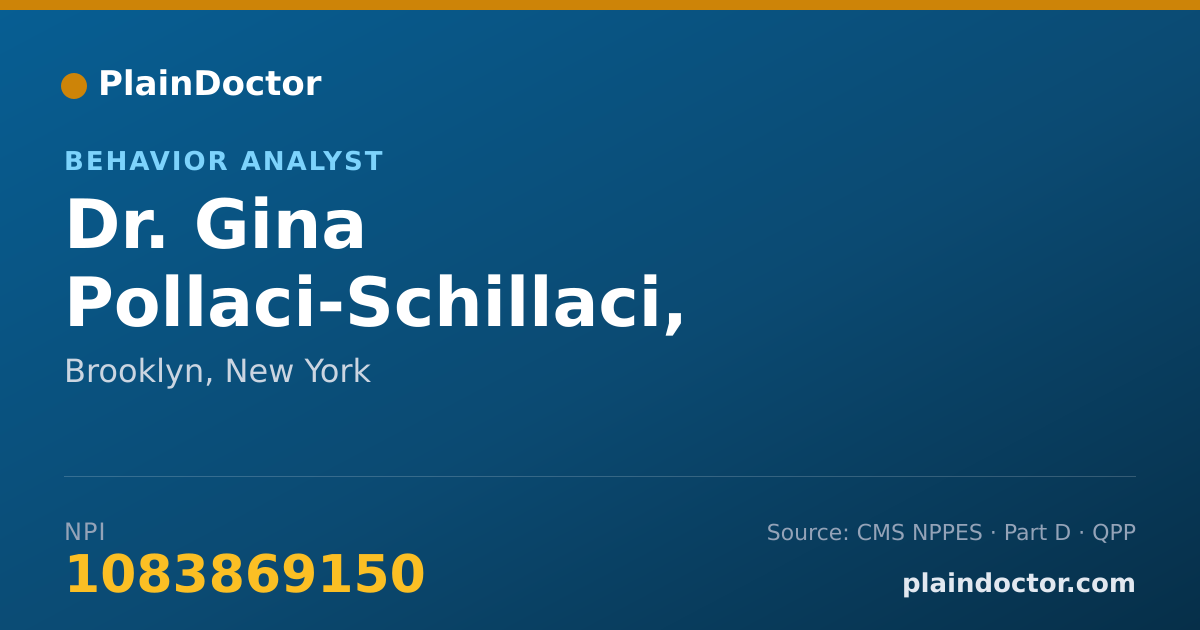 Shareable card for Gina Pollaci-Schillaci, M.S. ED. - Behavior Analyst, Brooklyn, NY