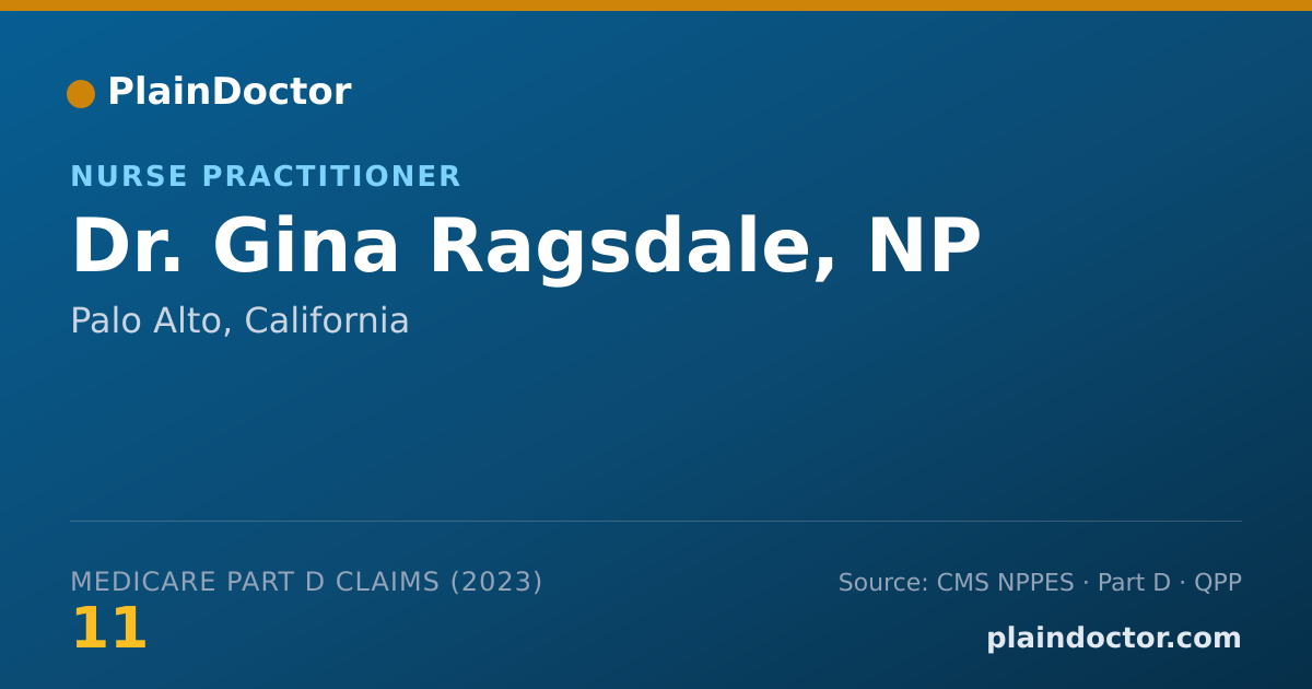 Shareable card for Gina Ragsdale, NP - Nurse Practitioner, Palo Alto, CA