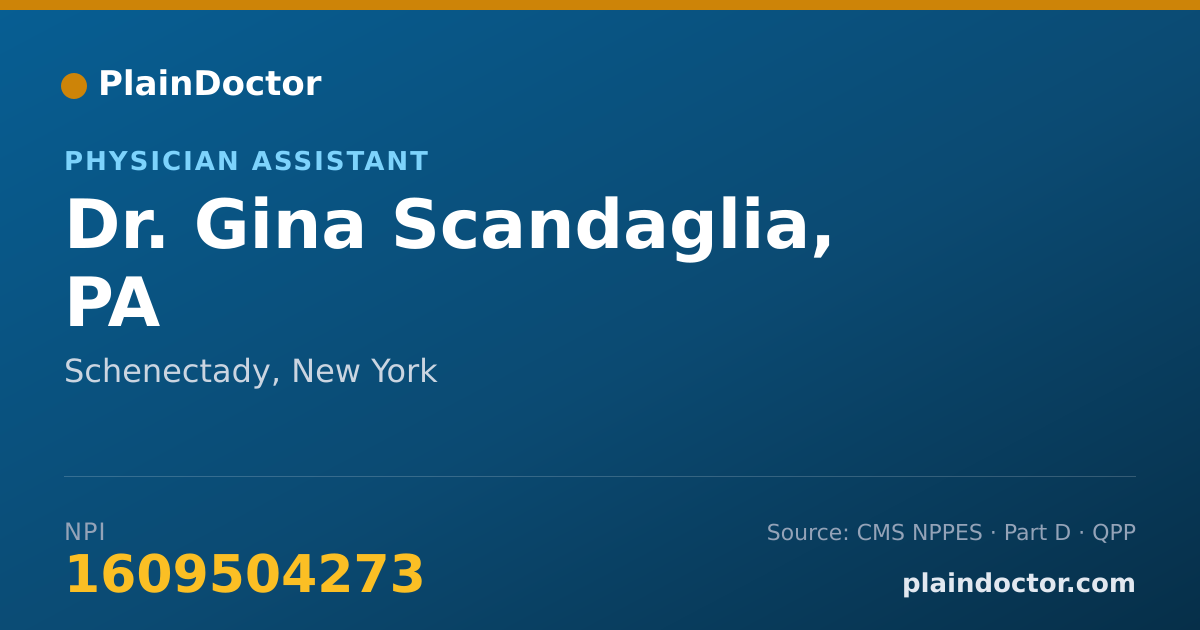 Shareable card for Gina Scandaglia, PA - Physician Assistant, Schenectady, NY