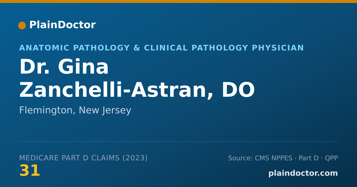 Shareable card for Gina Zanchelli-Astran, DO - Anatomic Pathology & Clinical Pathology Physician, Flemington, NJ