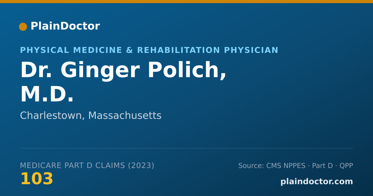 Shareable card for Ginger Polich, M.D. - Physical Medicine & Rehabilitation Physician, Charlestown, MA