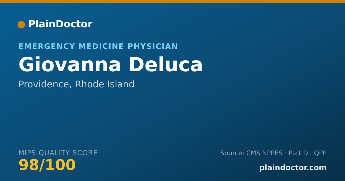 Shareable card for Giovanna Deluca - Emergency Medicine Physician, Providence, RI