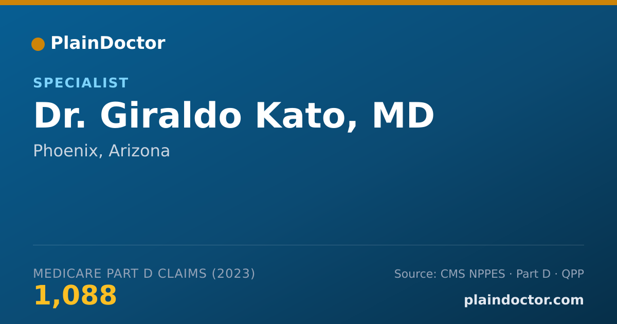 Shareable card for Giraldo Kato, MD - Specialist, Phoenix, AZ