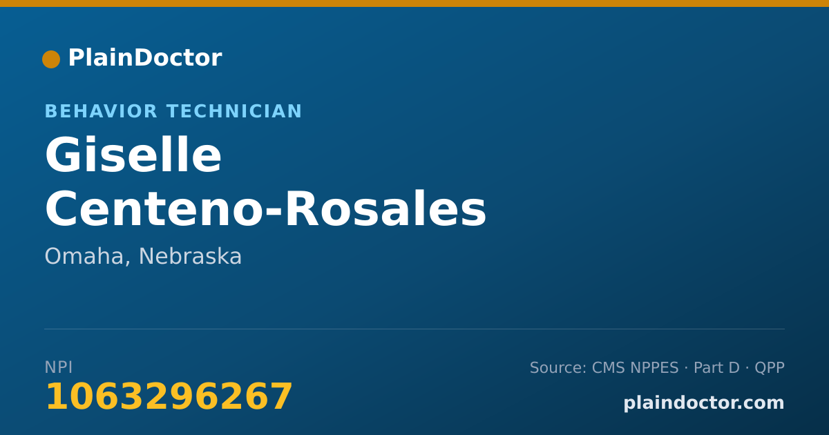 Shareable card for Giselle Centeno-Rosales - Behavior Technician, Omaha, NE