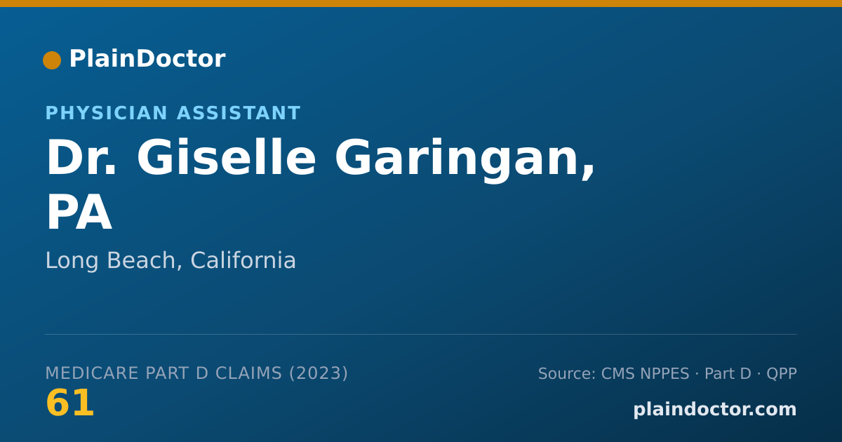 Shareable card for Giselle Garingan, PA - Physician Assistant, Long Beach, CA