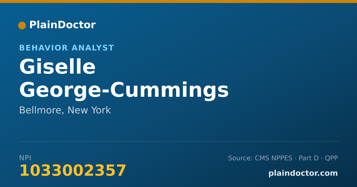 Shareable card for Giselle George-Cummings - Behavior Analyst, Bellmore, NY