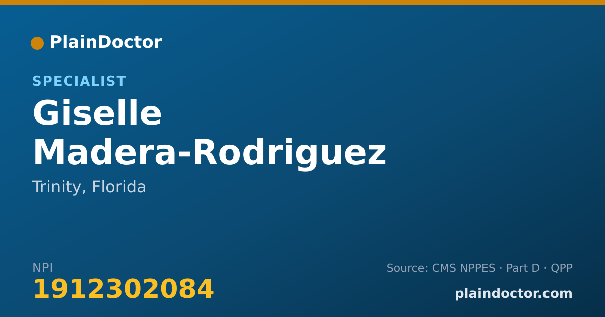 Shareable card for Giselle Madera-Rodriguez - Specialist, Trinity, FL