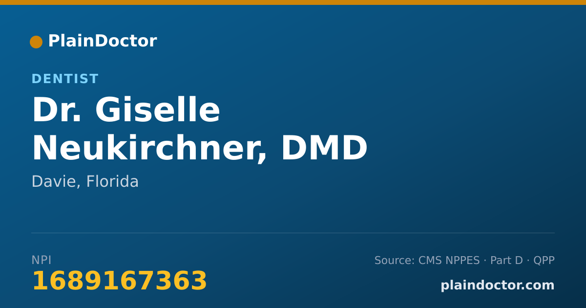 Shareable card for Giselle Neukirchner, DMD - Dentist, Davie, FL