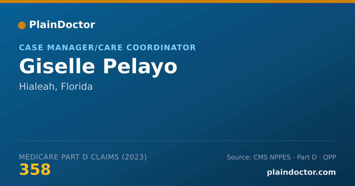 Shareable card for Giselle Pelayo - Case Manager/Care Coordinator, Hialeah, FL