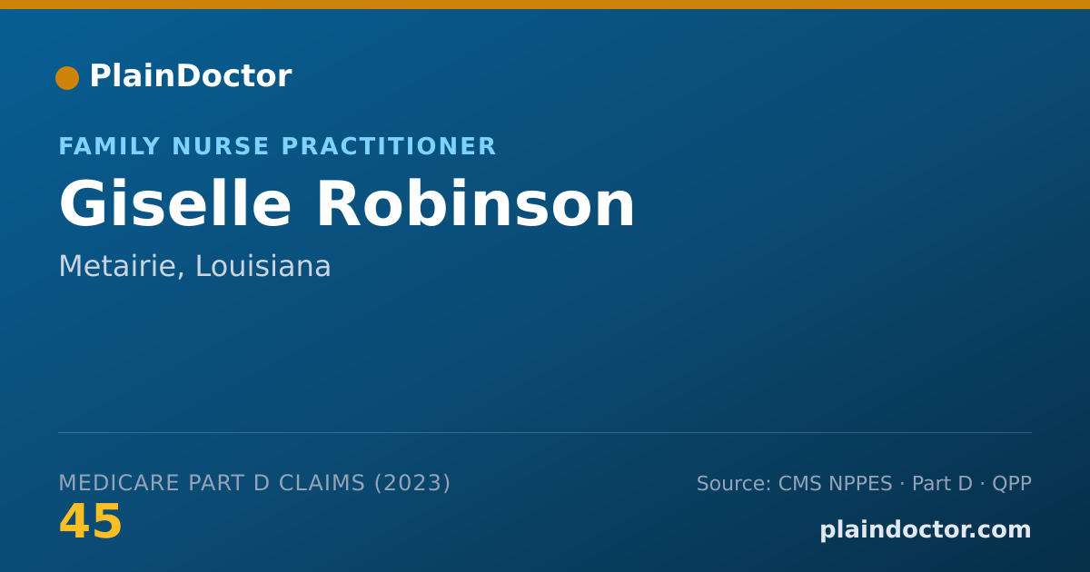 Shareable card for Giselle Robinson - Family Nurse Practitioner, Metairie, LA