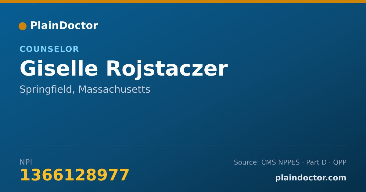 Shareable card for Giselle Rojstaczer - Counselor, Springfield, MA