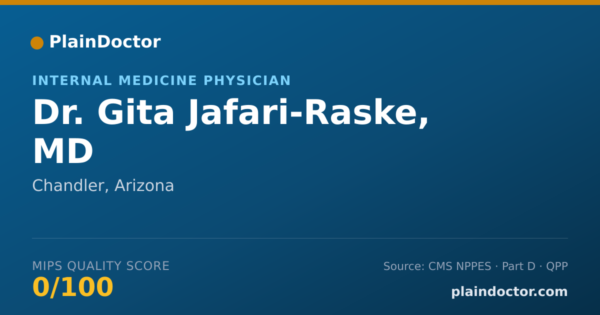 Shareable card for Gita Jafari-Raske, MD - Internal Medicine Physician, Chandler, AZ