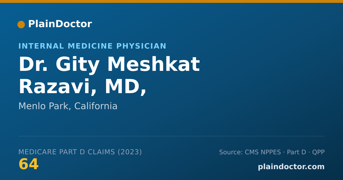 Shareable card for Gity Meshkat Razavi, MD, - Internal Medicine Physician, Menlo Park, CA