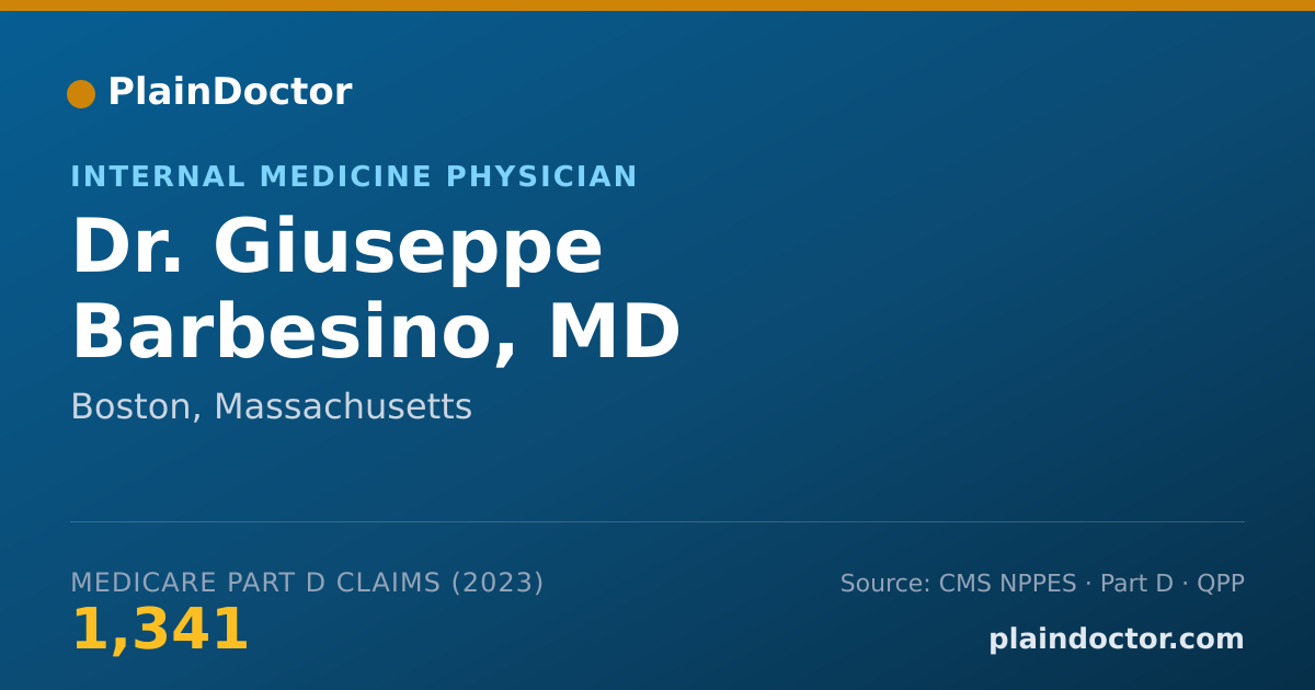 Shareable card for Giuseppe Barbesino, MD - Internal Medicine Physician, Boston, MA