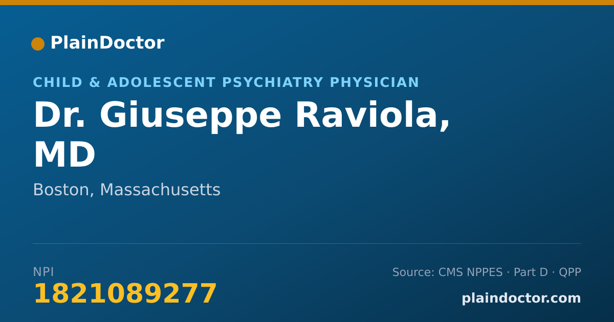 Shareable card for Giuseppe Raviola, MD - Psychiatry Physician, Boston, MA