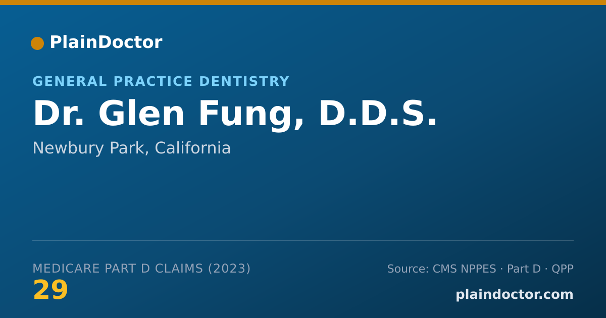 Shareable card for Glen Fung, D.D.S. - General Practice Dentistry, Newbury Park, CA
