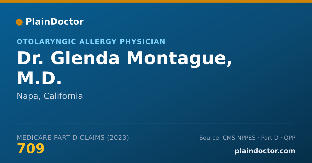 Shareable card for Glenda Montague, M.D. - Otolaryngic Allergy Physician, Napa, CA