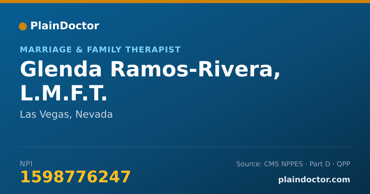Shareable card for Glenda Ramos-Rivera, L.M.F.T. - Marriage & Family Therapist, Las Vegas, NV