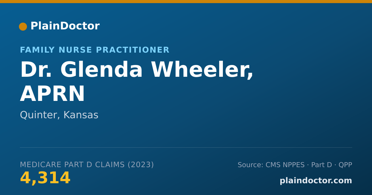 Shareable card for Glenda Wheeler, APRN - Family Nurse Practitioner, Quinter, KS