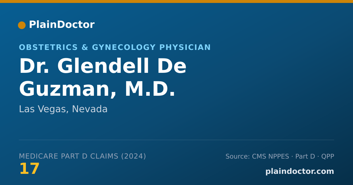 Shareable card for Glendell De Guzman, M.D. - Obstetrics & Gynecology Physician, Las Vegas, NV