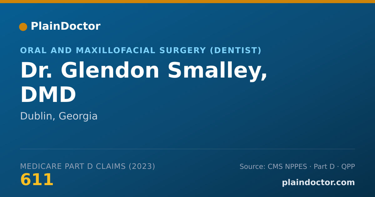 Shareable card for Glendon Smalley, DMD - Oral and Maxillofacial Surgery (Dentist), Dublin, GA