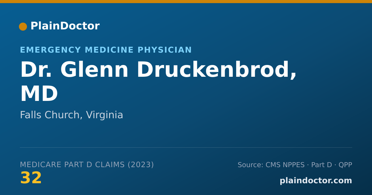 Shareable card for Glenn Druckenbrod, MD - Emergency Medicine Physician, Falls Church, VA